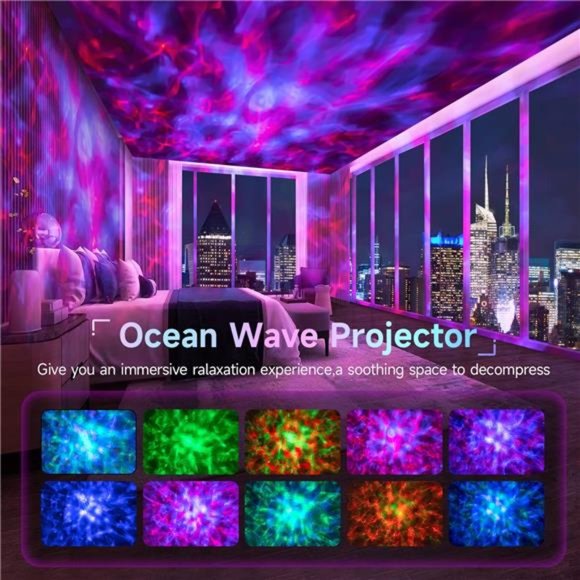 Galaxy Projector Light, 24 Light Modes Star Projector Galaxy Light, 8 White - Picture 3 of 6
